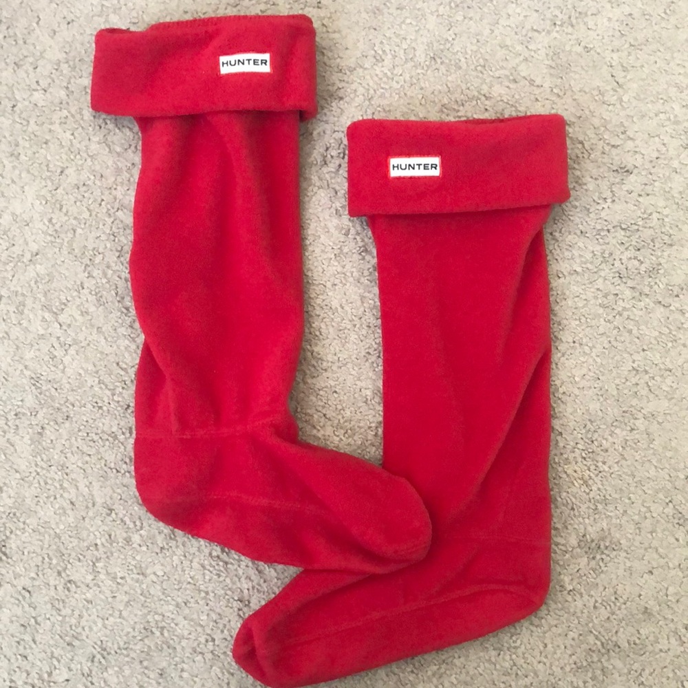 Hunter Tall Red Boot Socks -size L